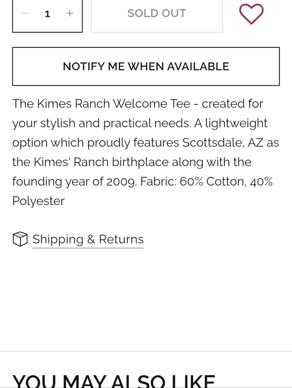 Kimes Ranch WELCOME Tee - Picture 7 of 7